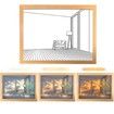 Lighting Painting Decoration, LED Picture Frame, Dimmable for Home Decor Room Office, Desktop,Housewarming Birthday Party (House 17*22.1cm)