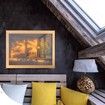 Lighting Painting Decoration, LED Picture Frame, Dimmable for Home Decor Room Office, Desktop,Housewarming Birthday Party (House 17*22.1cm)