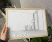 Lighting Painting Decoration, LED Picture Frame, Dimmable for Home Decor Room Office, Desktop,Housewarming Birthday Party (House 17*22.1cm)