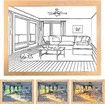 Lighting Painting Decoration, LED Picture Frame, Dimmable for Home Decor Room Office, Desktop,Housewarming Birthday Party (Dog 17*22.1cm)