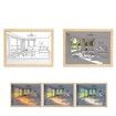 Lighting Painting Decoration, LED Picture Frame, Dimmable for Home Decor Room Office, Desktop,Housewarming Birthday Party (Dog 17*22.1cm)