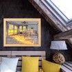 Lighting Painting Decoration, LED Picture Frame, Dimmable for Home Decor Room Office, Desktop,Housewarming Birthday Party (Dog 17*22.1cm)