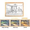 Lighting Painting Decoration, LED Picture Frame, Dimmable for Home Decor Room Office, Desktop,Housewarming Birthday Party (Dog 17*22.1cm)