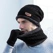 Pack Of 3 Winter Knitted Beanies, Hats, Collars, Warm Gloves, Fleece Lining, Infinity Scarf, Men's And Women's Gloves Color Red