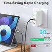 USB C Cable Type C Charger Fast Charging Cable with LED Display C Type Fast Charging 4ft Cable Nylon Braided USB-C Cord for Samsung iPad Pro MacBook