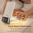 mcdodo Alarm Clock with Wireless Charging And Touch Night Lamp Clock with Charging Station 15W Touch Bedside Samll Lamp with Brightness for Bedroom