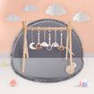 Baby Play Mat Padding Rug Memory Foam Washable Round Foldable Thick Carpet for Kids Bedroom Floor Activity Centre Grey