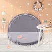 Baby Play Mat Padding Rug Memory Foam Washable Round Foldable Thick Carpet for Kids Bedroom Floor Activity Centre Grey