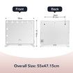 Maxkon Hollywood Makeup Mirror Vanity 12 LED Lighted Desk Wall Mounted Dimmable Lights Dressing Table Touch USB Phone Holder Aluminium