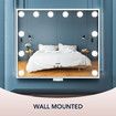 Maxkon Hollywood Makeup Mirror Vanity 12 LED Lighted Desk Wall Mounted Dimmable Lights Dressing Table Touch USB Phone Holder Aluminium