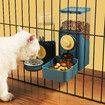 Hanging Automatic Cat Feeder 500ml Water Dispenser 1.4L Food Bowl Auto Pet Feeding Gravity for Small Medium Pets Rabbits