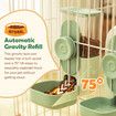 Hanging Cat Feeder Automatic Dog Pet Cage Feeding Bowl 800ml Water Bottle 870ml Food Dispenser Gravity Rabbit Kitten