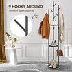 Coat Stand Clothes Rack Metal Shelving Closet Organizer Shelf Hook Hanger Scarf Cap Garment Freestanding Holder Storage