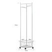 Garment Rack Movable Clothes Coat Stand Metal Shelving Closet Organizer Hat Holder Entryway Storage With Wheels Freestanding