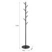 Coat Garment Rack Hall Storage Stand Shelf Hook Hanger Hat Holder Closet Organizer Metal Entryway Freestanding Black