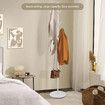 Coat Stand Garment Rack Hall Storage Shelf Hook Hanger Hat Holder Closet Organizer Metal Entryway Freestanding White