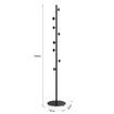 Clothes Rack Coat Stand Hook Hanger Closet Organizer Hall Storage Metal Entryway Freestanding Shelf Hat Holder Black