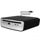External Universal CD Player for Car,Portable CD Player,Plugs into Car USB Port,Laptop,TV,Mac,Computer,for Android 4.4 and Above Navigation