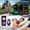 Smart Watch for Men Bluetooth Call,IP68 Waterproof Outdoor Tactical Rugged Smartwatch,1.83In HD Fitness Tracker Watch with Heart Rate Sleep Monitor for iOS Android Phone (Orange)