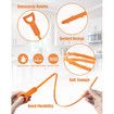 25inch Hair Drain Clog Remover Tool(6pcs),24inch Drain Cleaner Sticks To Drain Hair Clog For Remover (1pcs),Drain Hair Remover Tool For Sewer,Toilet,Kitchen Sink,Bathroom Tub (6+1)