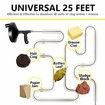 Drain Auger,Clog Remover with Drill Adapter,25 Feet Heavy Duty Flexible Plumbing Snake Use Manually or Powered for Kitchen,Bathrom and Shower Sink