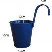 Metal Hanging Flower Pots, 10cm Plant Pots Hanging Flower Bucket with Detachable Hook for Balcony Fence Garden Home Decor (10 pcs)