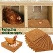 Reusable Hens Nest Bedding Mats Natural Coconut Palm Hens Nesting Pad 13 x 13 Inches Multifunctional Chicken Nesting Box Liners for Hen Laying Eggs