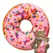 1pc Funny Warm Food Blanket Collection (Pink Donut), Lightweight Cozy Plush Blanket For Bedroom Living Rooms Sofa Couch Size 150cm