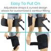 Thigh Brace,Hamstring Quad Wrap,Adjustable Compression Sleeve Support for Pulled Groin Muscle,Sprains,Quadricep,Tendinitis,Workouts,Sports Recovery (Black)