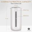 Travel French Press Coffee Maker,Heat Resistant Borosilicate Glass French Press with Stainless Steel Filter,Portable Coffee & Tea Maker for Camping,Office,15oz - White