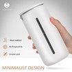 Travel French Press Coffee Maker,Heat Resistant Borosilicate Glass French Press with Stainless Steel Filter,Portable Coffee & Tea Maker for Camping,Office,15oz - White
