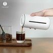 Travel French Press Coffee Maker,Heat Resistant Borosilicate Glass French Press with Stainless Steel Filter,Portable Coffee & Tea Maker for Camping,Office,15oz - White
