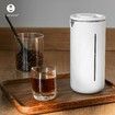 Travel French Press Coffee Maker,Heat Resistant Borosilicate Glass French Press with Stainless Steel Filter,Portable Coffee & Tea Maker for Camping,Office,15oz - White