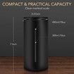 TIMEMORE Travel French Press Coffee Maker,Heat Resistant Borosilicate Glass French Press with Stainless Steel Filter,Portable Coffee & Tea Maker for Camping,Office,15oz - Matter Black
