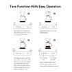Black Mirror Nano Coffee Scale,Mini Espresso Scale for Baking Cooking Flow Measurement,Digital Food Scale Poor Over Hand Drip Scale Weighing Instrument Auto Mode Timer Function LED (Black)