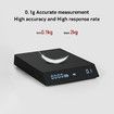 Black Mirror Nano Coffee Scale,Mini Espresso Scale for Baking Cooking Flow Measurement,Digital Food Scale Poor Over Hand Drip Scale Weighing Instrument Auto Mode Timer Function LED (Black)