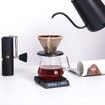 Black Mirror Nano Coffee Scale,Mini Espresso Scale for Baking Cooking Flow Measurement,Digital Food Scale Poor Over Hand Drip Scale Weighing Instrument Auto Mode Timer Function LED (Black)