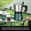 Classic Italian Coffee Maker Building Set with Brick Built Coffee Grinder,Building Blocks Set for Relaxing Hobbies,Home Decor Accessory,Includes 612 Standard Size Bricks