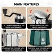 Classic Italian Coffee Maker Building Set with Brick Built Coffee Grinder,Building Blocks Set for Relaxing Hobbies,Home Decor Accessory,Includes 612 Standard Size Bricks