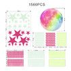 Glow in The Dark Stars Stickers Moon for Kids Bedroom,Luminous Stars Stickers Create a Realistic Starry Sky,Room Decor,Wall Stickers Colorful