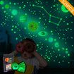 Glow in The Dark Stars Solar System Wall Decals, The Earth Wall Stickers for Bedroom, Baby Nursery Planets Sticker Decoration for Ceiling (Green)