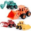 Construction Toys,Friction Powered Construction Truck Toys Vehicles Sand Toys Trucks Excavator,Bulldozer,Road Roller,Age3+ (Colorful 4 Pack)