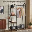 Coat Stand Storage Organiser Clothes Rail Garment Rack Hook Hanger Display Freestanding Shoe Shelf Entryway Hat Holder Hallway
