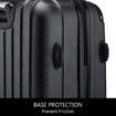 4 Piece Luggage Suitcase Set Carry On Traveller Bag Hard Shell TSA Lock Checked Trolley Rolling Lightweight Black