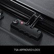 4 Piece Luggage Suitcase Set Carry On Traveller Bag Hard Shell TSA Lock Checked Trolley Rolling Lightweight Black