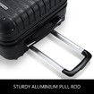 4 Piece Luggage Suitcase Set Carry On Traveller Bag Hard Shell TSA Lock Checked Trolley Rolling Lightweight Black