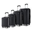 4 Piece Luggage Suitcase Set Carry On Traveller Bag Hard Shell TSA Lock Checked Trolley Rolling Lightweight Black