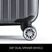 Luggage Travel Suitcase Set 4 Piece Carry On Traveller Checked Bag Hard Shell Lightweight Trolley TSA Lock Grey