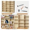 DVD CD Shelf Media Storage Cabinet Bookshelf Display Movie Music Video Game Rack Tower Stand Collection Organsier Cupboard Unit Oak