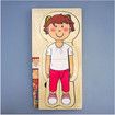 Wooden Body Puzzle for Toddlers & Kids, 28 Piece Educational Jigsaw Puzzle, Girls Anatomy Play Set